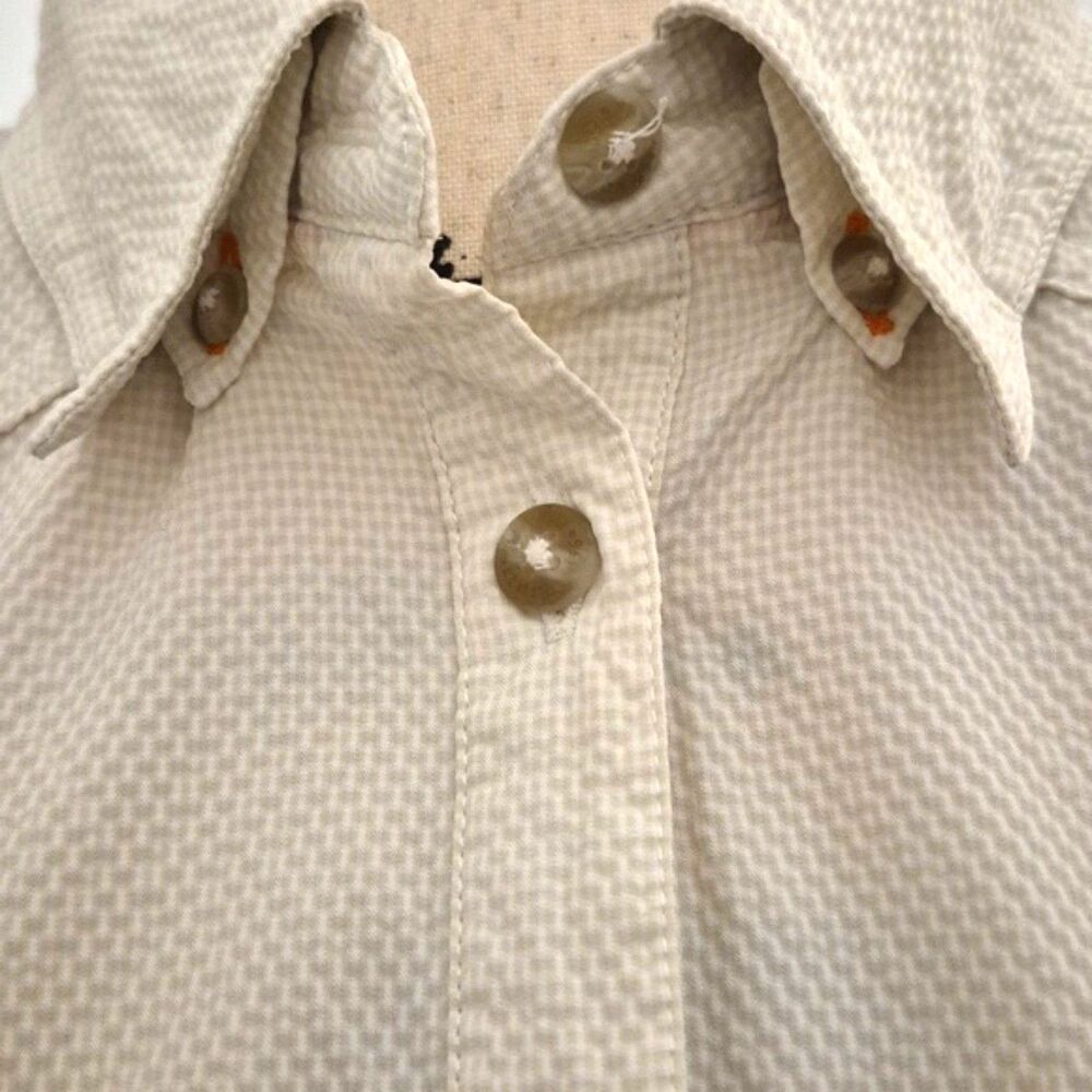 Orvis Vented Shirt S Button Down Short Sleeve Cream Color Fishing Performance - Picture 6 of 12